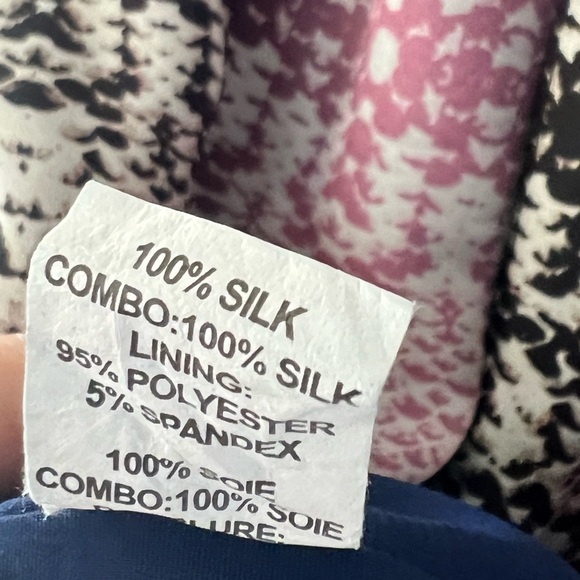 Ramy Brook - 100% Silk Kayden Printed Blouson-Sleeve Blouse Sz. S - Picture 5 of 6